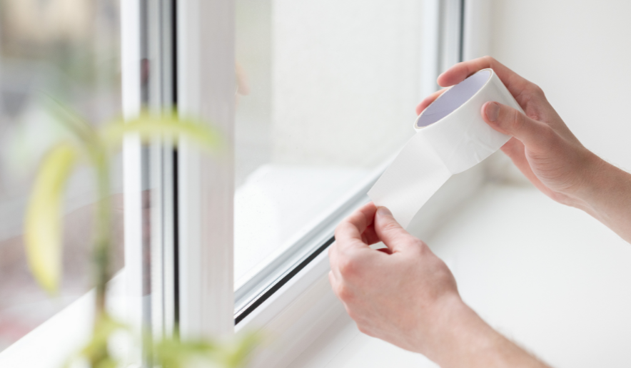window draft seal, heat loss survey, air tightness testing